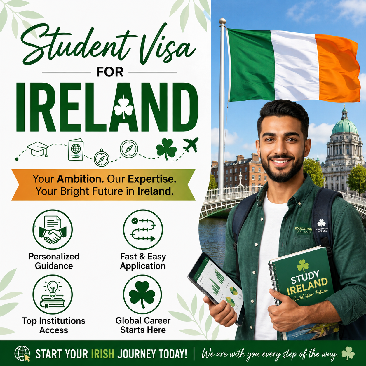Study in ireland with Trusted Visa Consultants in Ahmedabad